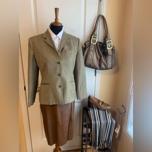 Lauren Ralph Lauren Plaid Tailored Blazer Jacket